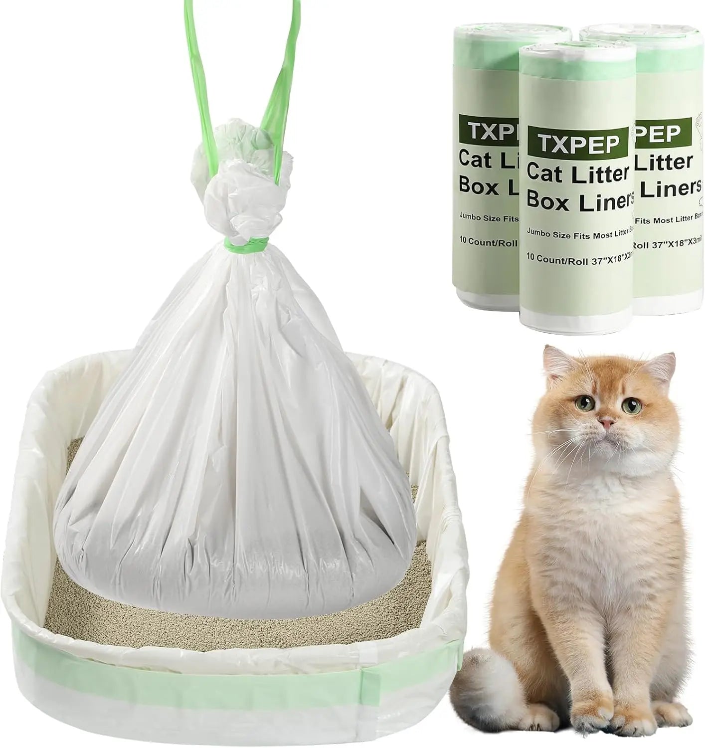 Jumbo Roll Box Cat Litter Box Liners