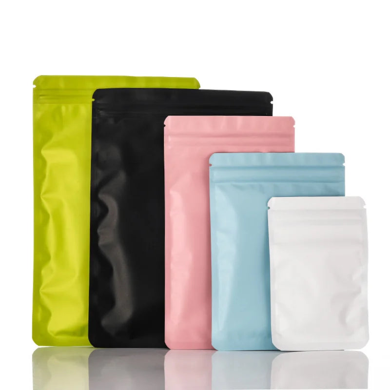 Double-Sided Metallic Flat Zip Bags