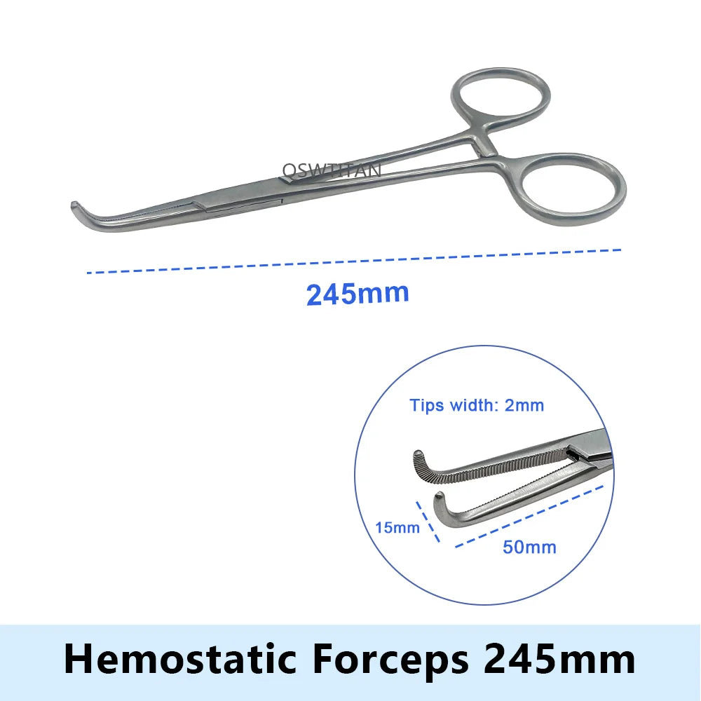 Stainless Steel Hemostatic Forceps for Pets