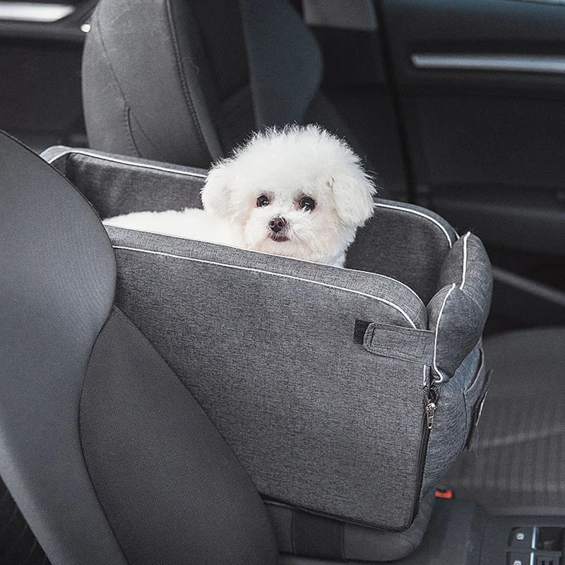 Folding Pet Carrier for Car Arm rest with Cushion