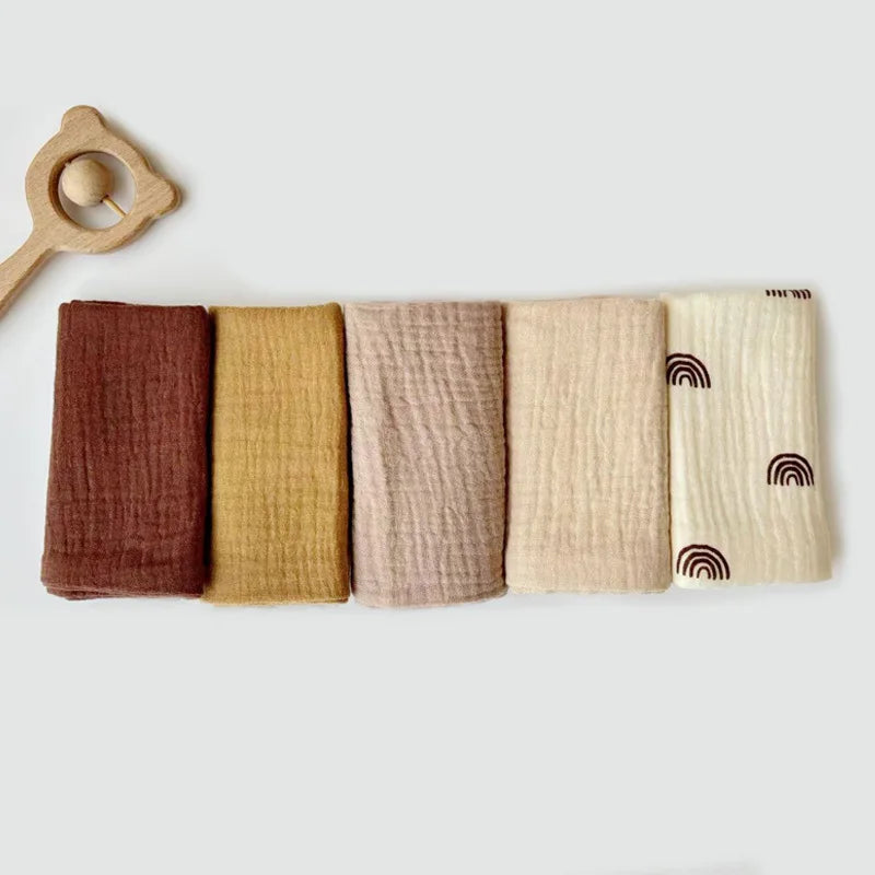 The Soft Cotton Face Bath Handkerchief Towel Set, shown again in closer detail
