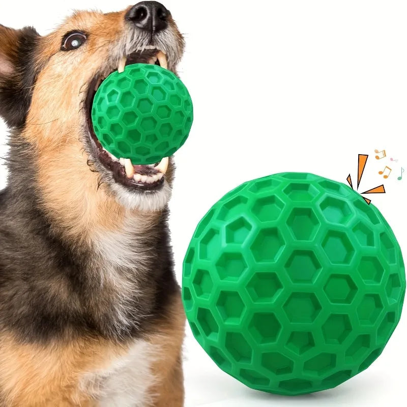 Natural Rubber Dog Chew Ball with Squeaker