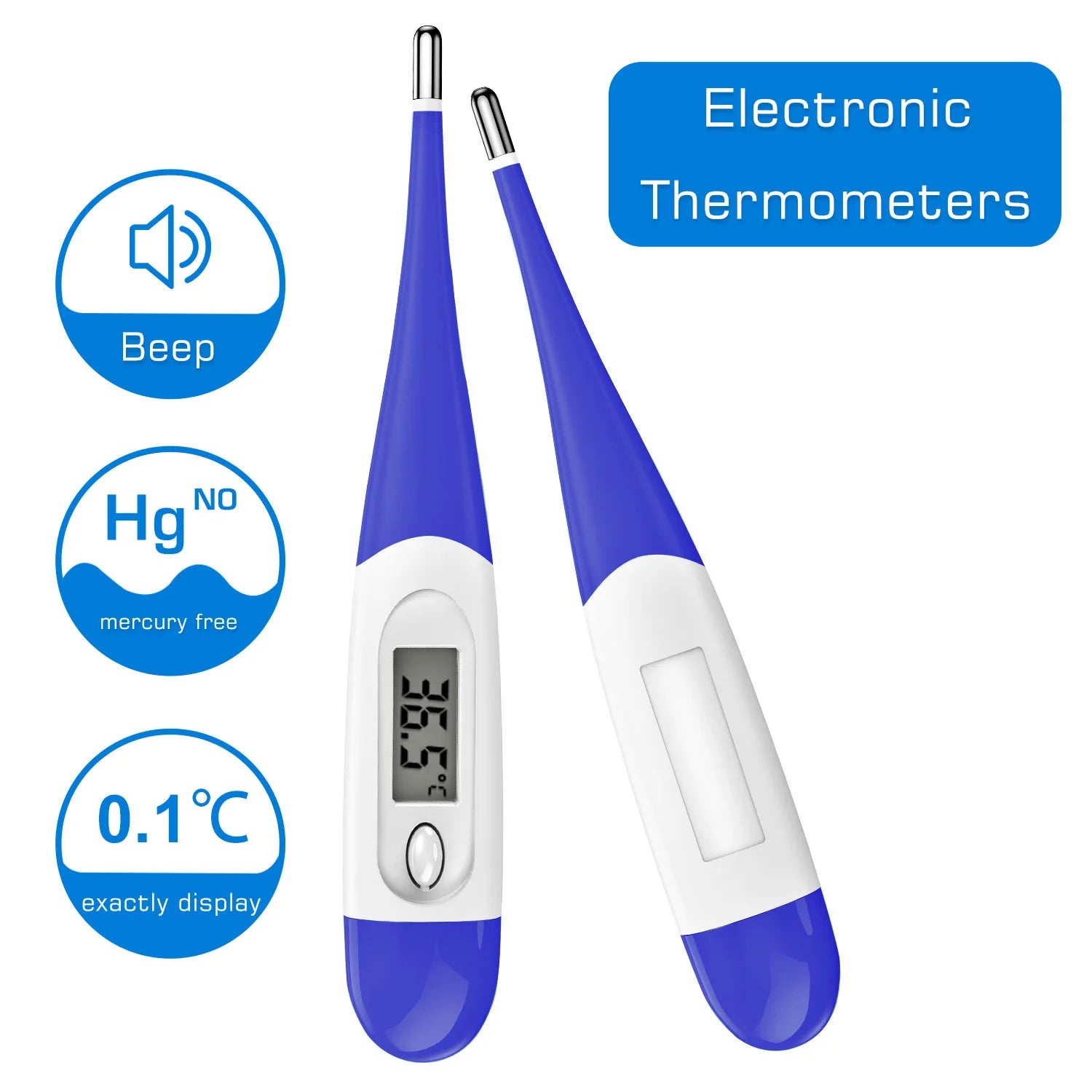 Soft Tip Waterproof Digital Thermometer