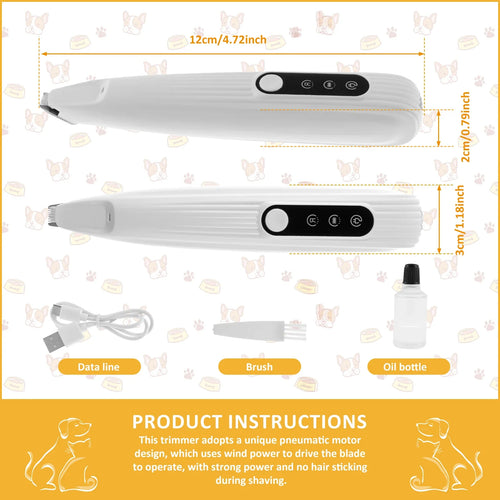 LED Pet Paw Grooming Clipper