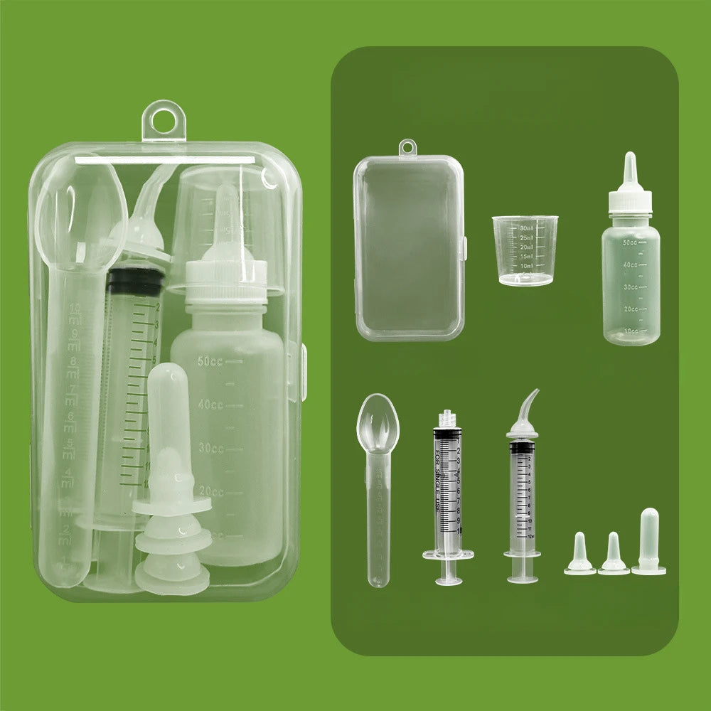 Newborn Pet Feeding Bottle and Pacifier Set