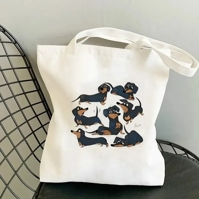 Dachshund Dog Print Shoulder Bag