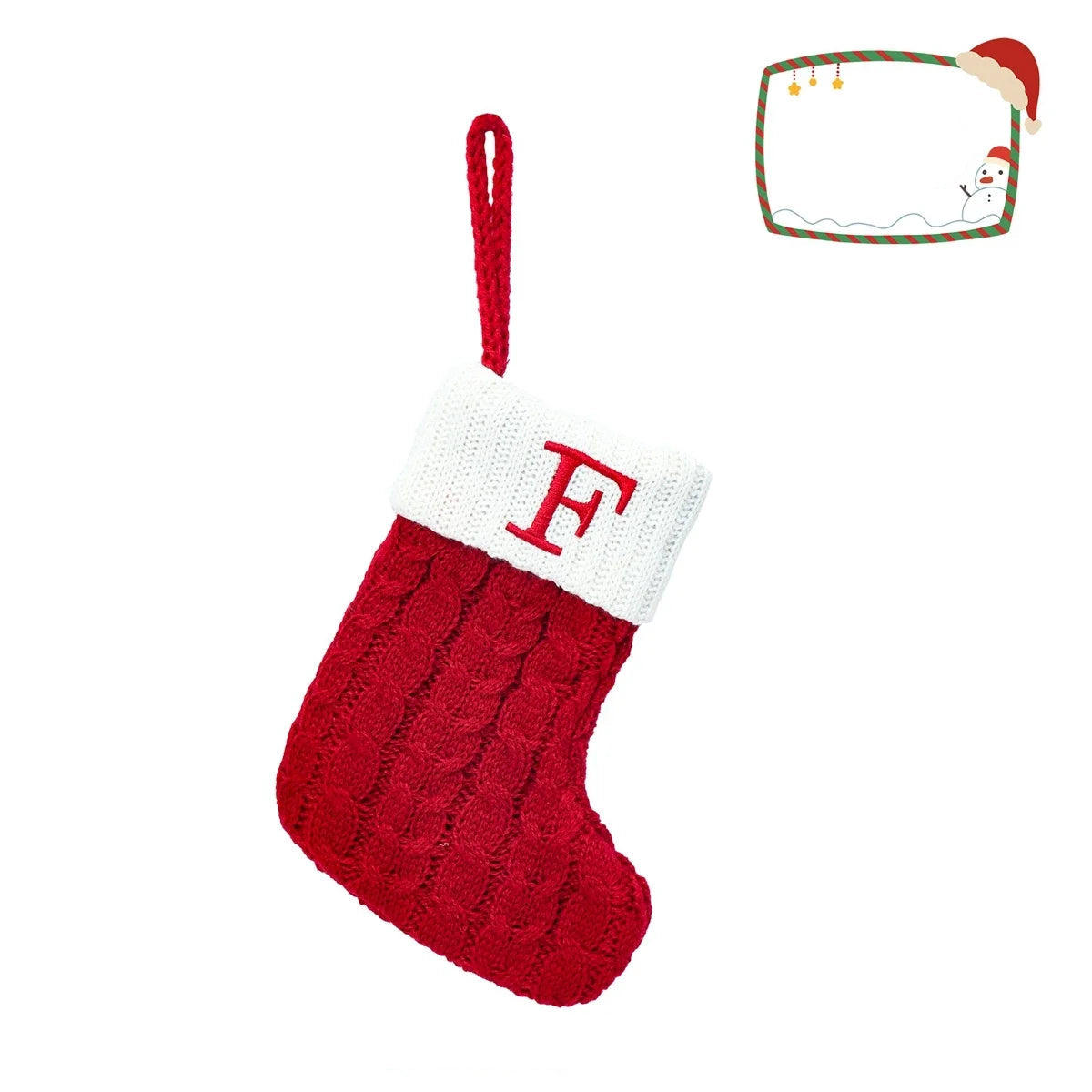 Knitted Snowflake Christmas Stocking