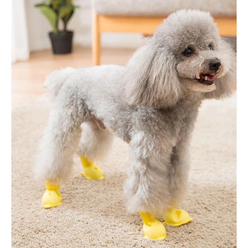 Waterproof Pastel Dog Rainshoes Silicone