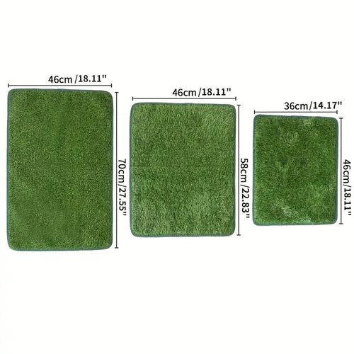 Dog Potty Artificial Indoor Grass Pad shown flat and rolled on a plain white background