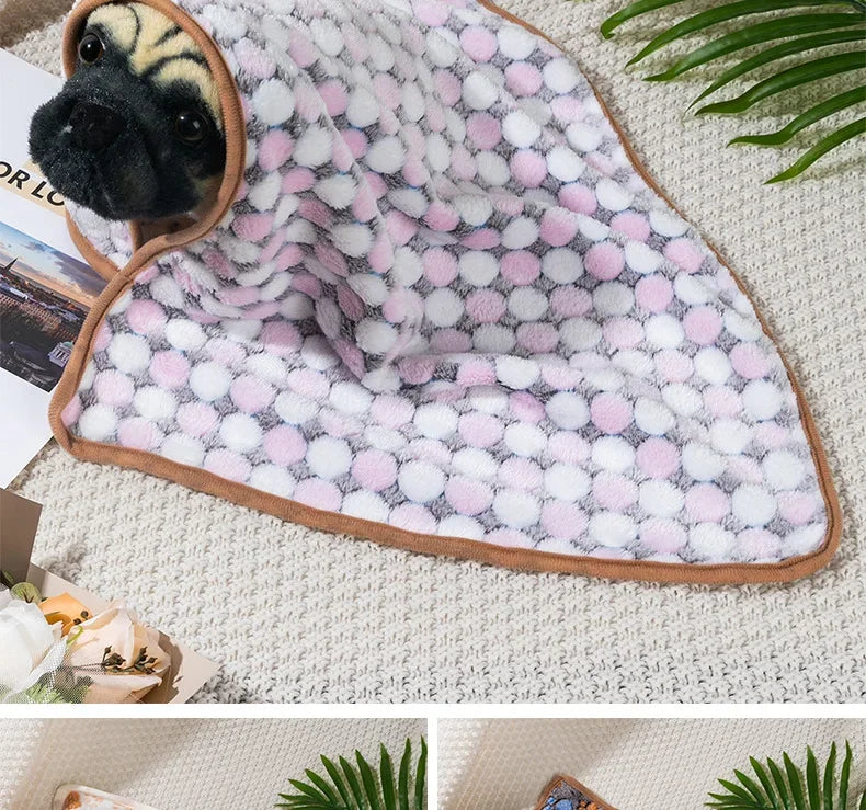 Breathable Coral Fleece Pet Blanket