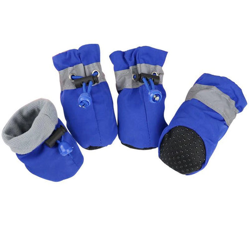 4 PCS Waterproof Corduroy Puppy Shoes - RPBA Shop