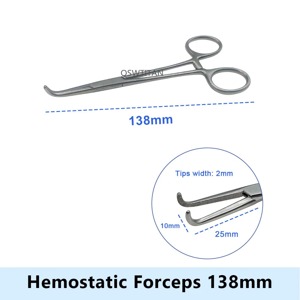 Stainless Steel Hemostatic Forceps for Pets