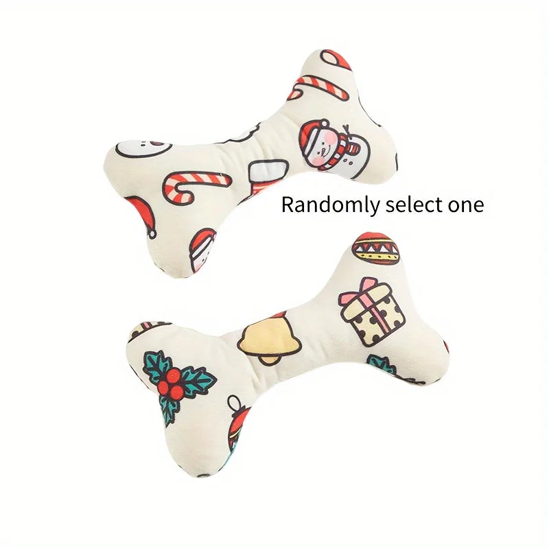 Durable Plush Bone-Shaped Dog Toy