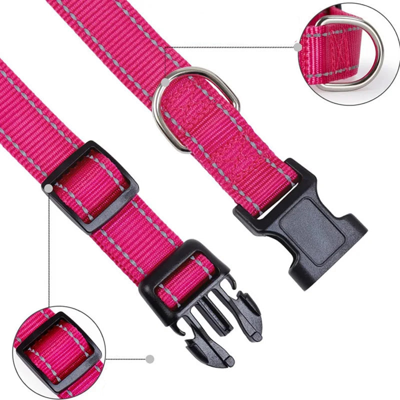 Dog Collar Strap With Adjustable Safety Nylon
