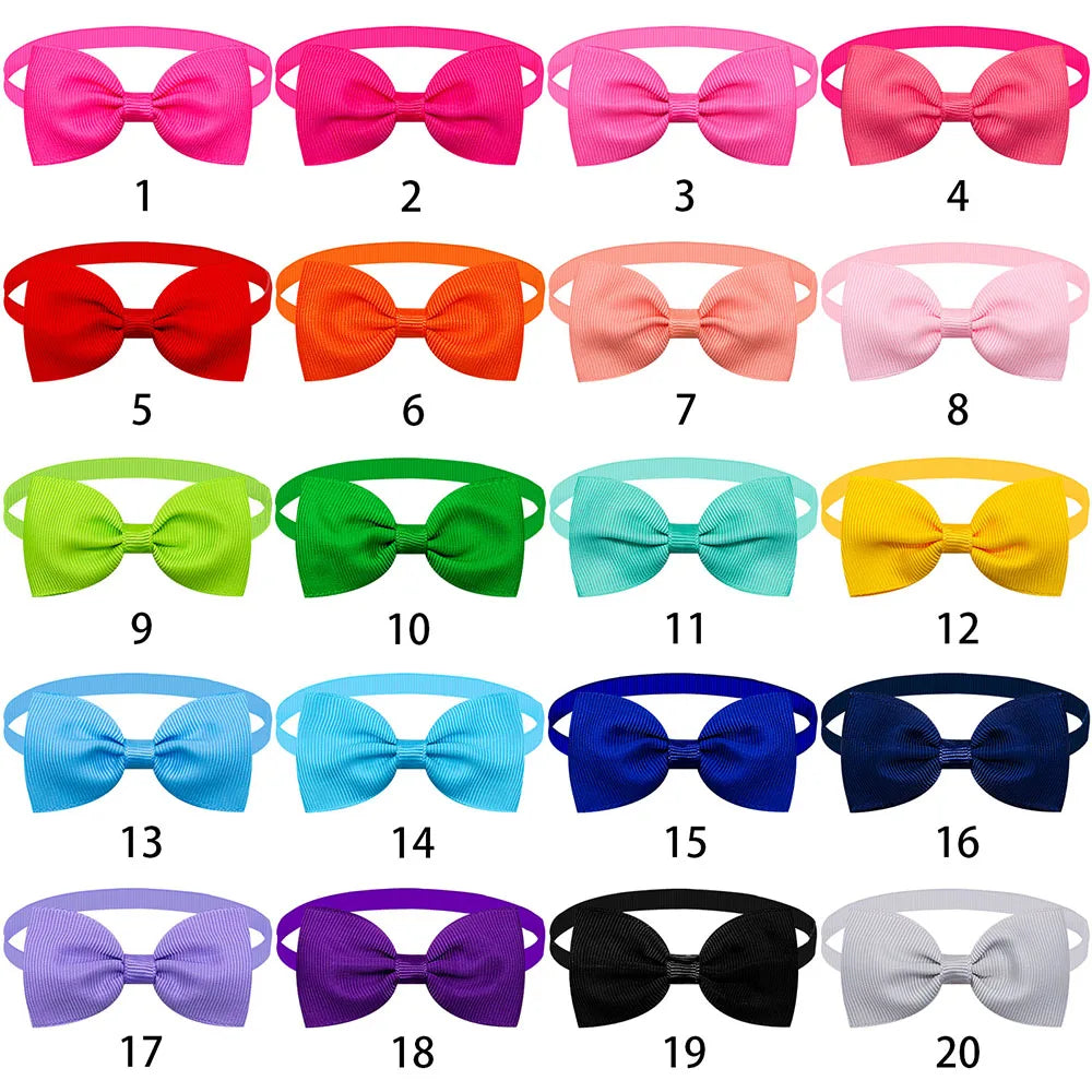 10pcs Dog Bowtie Collar Set