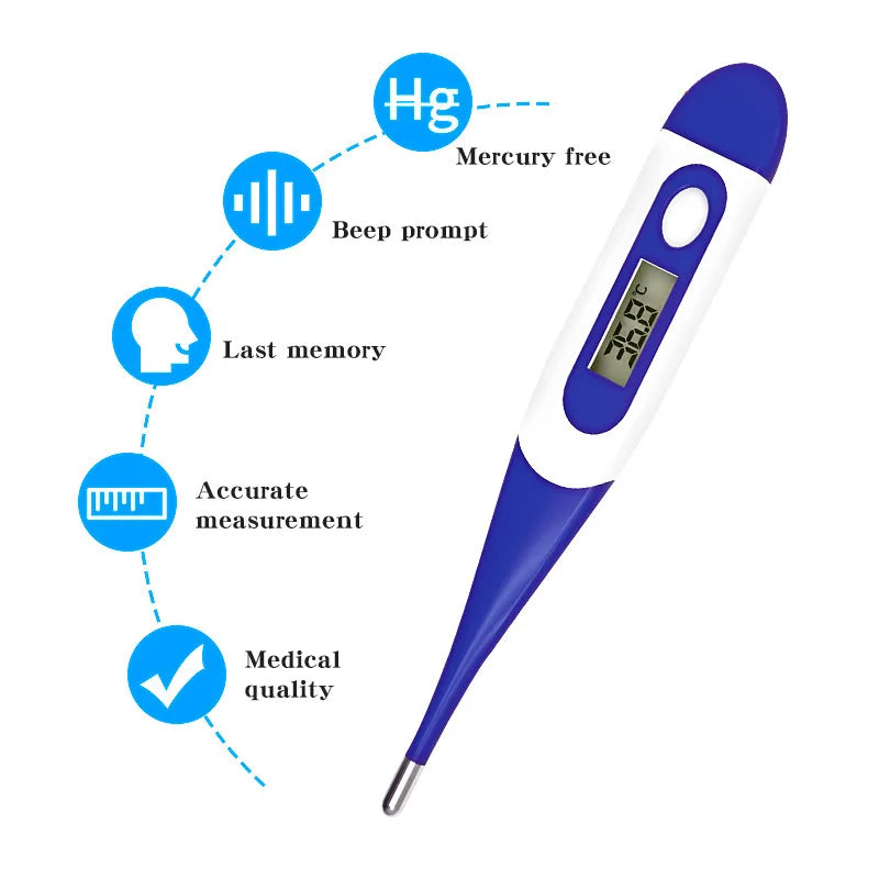 Soft Tip Waterproof Digital Thermometer