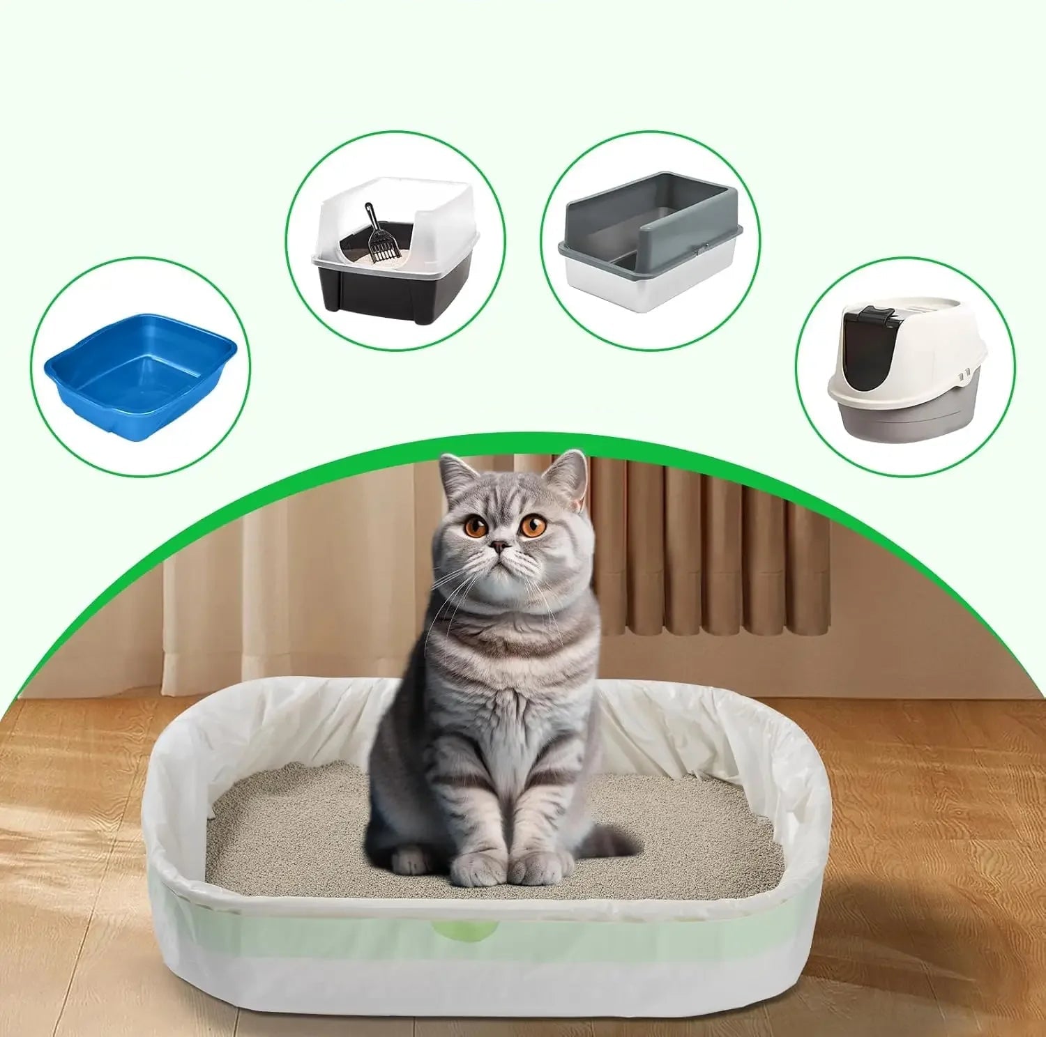 Heavy-Duty Cat Litter Poop Bag with Drawstring