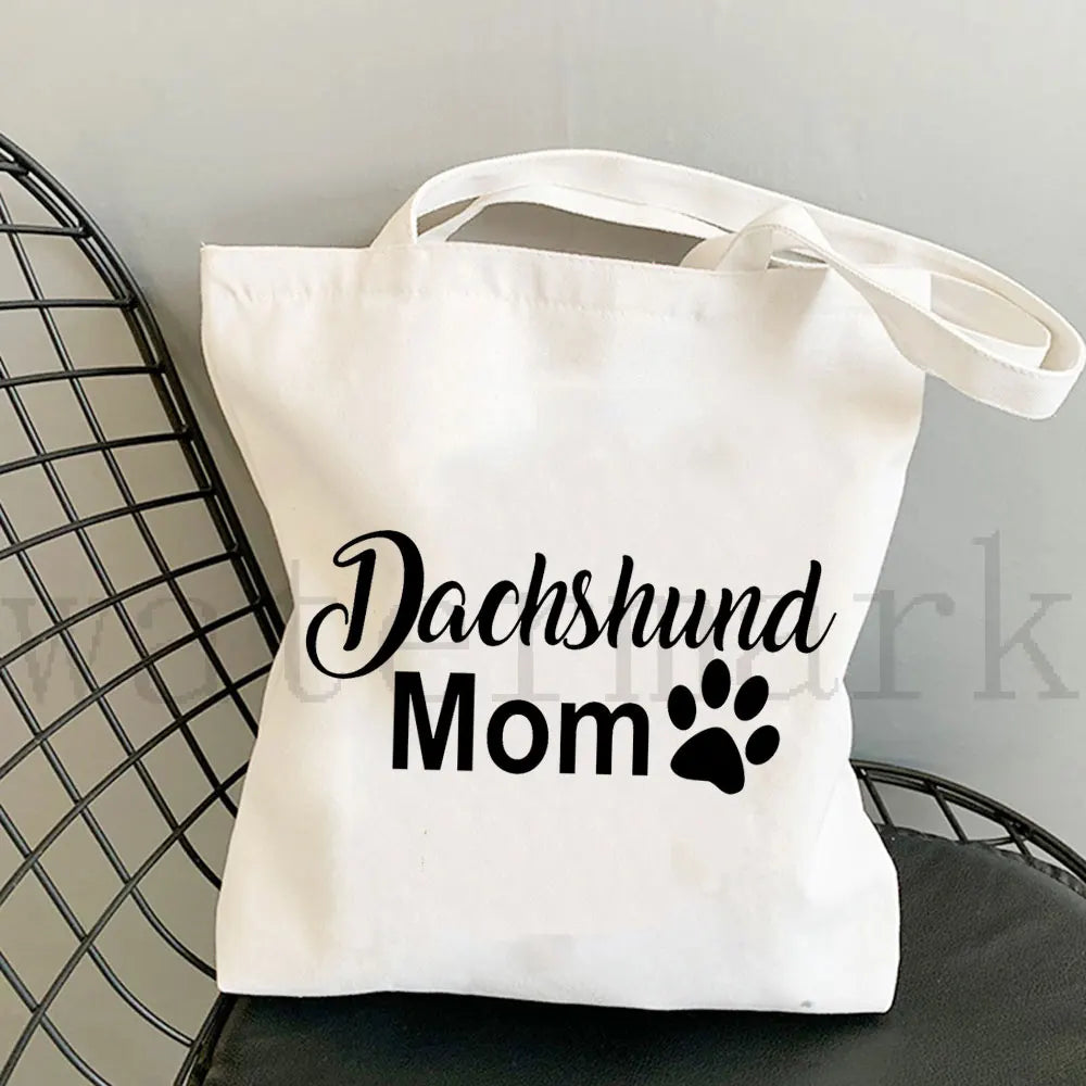 Dachshund Canvas Shopper Bag