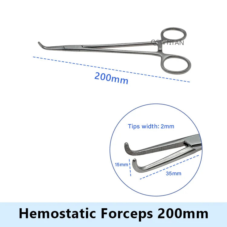 Stainless Steel Hemostatic Forceps for Pets