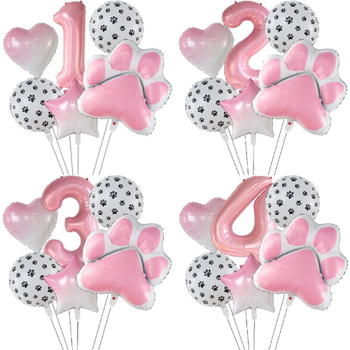 Dog Paw Party Pink Aluminum Balloons - RPBA Shop