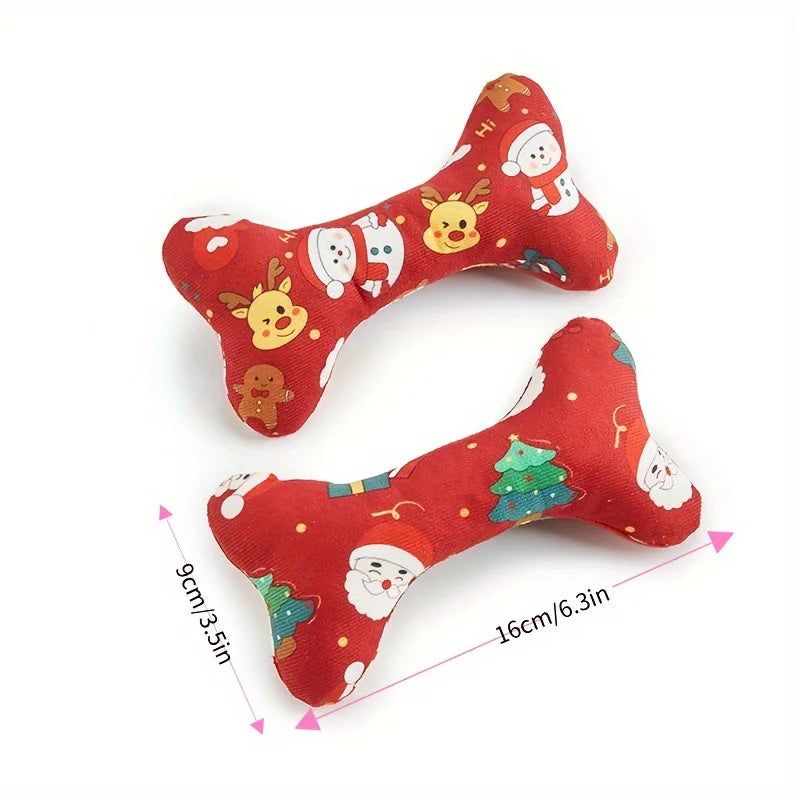 Durable Plush Bone-Shaped Dog Toy