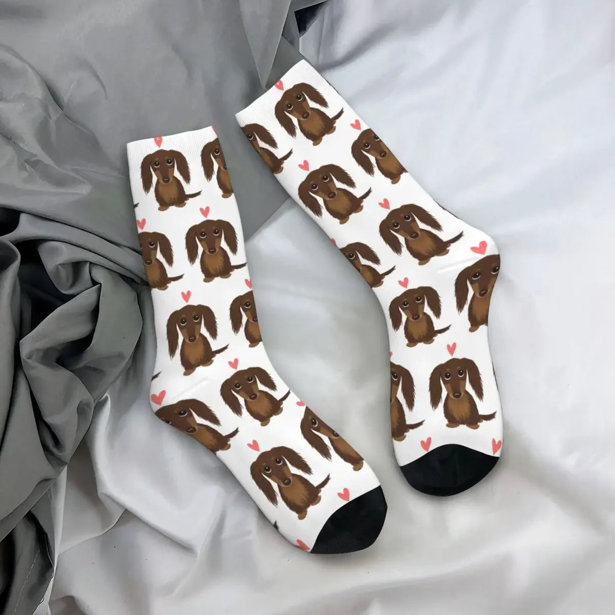 Super Soft Dachshund Printed Stockings