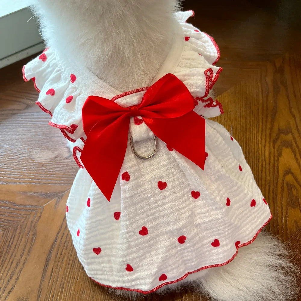 Cotton Fabric Pet Dress for Spring and Summer