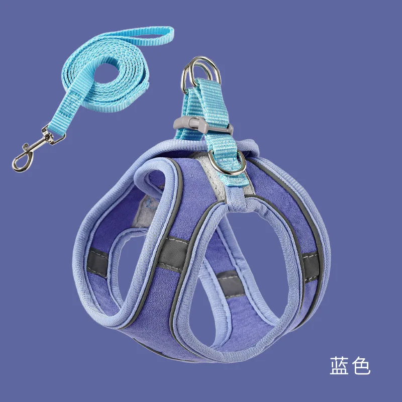 Adjustable Reflective Pet Harness Set