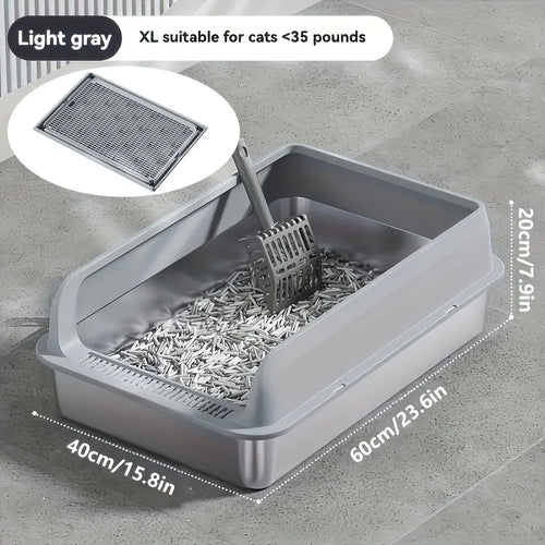 Leak Proof Stainless Steel Cat Box