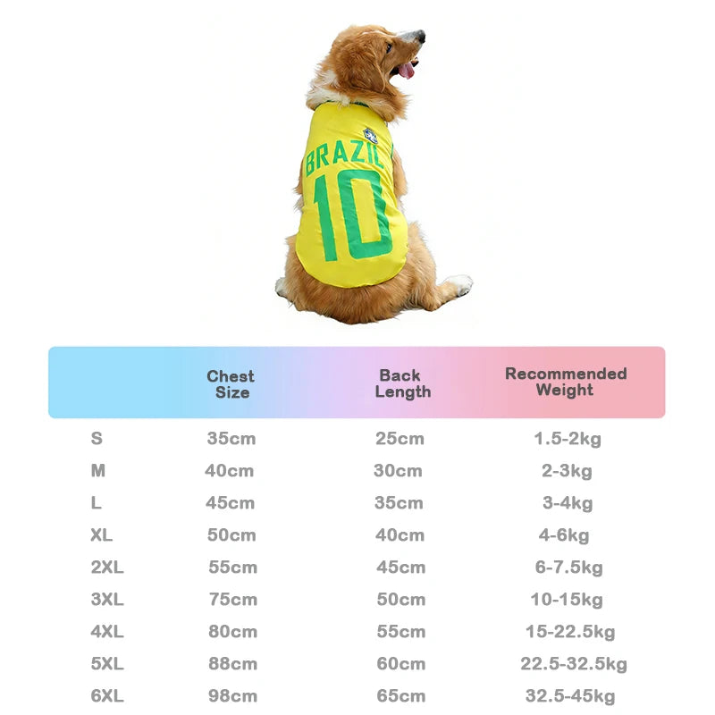 Quick Dry Dog Soccer Jersey Vest