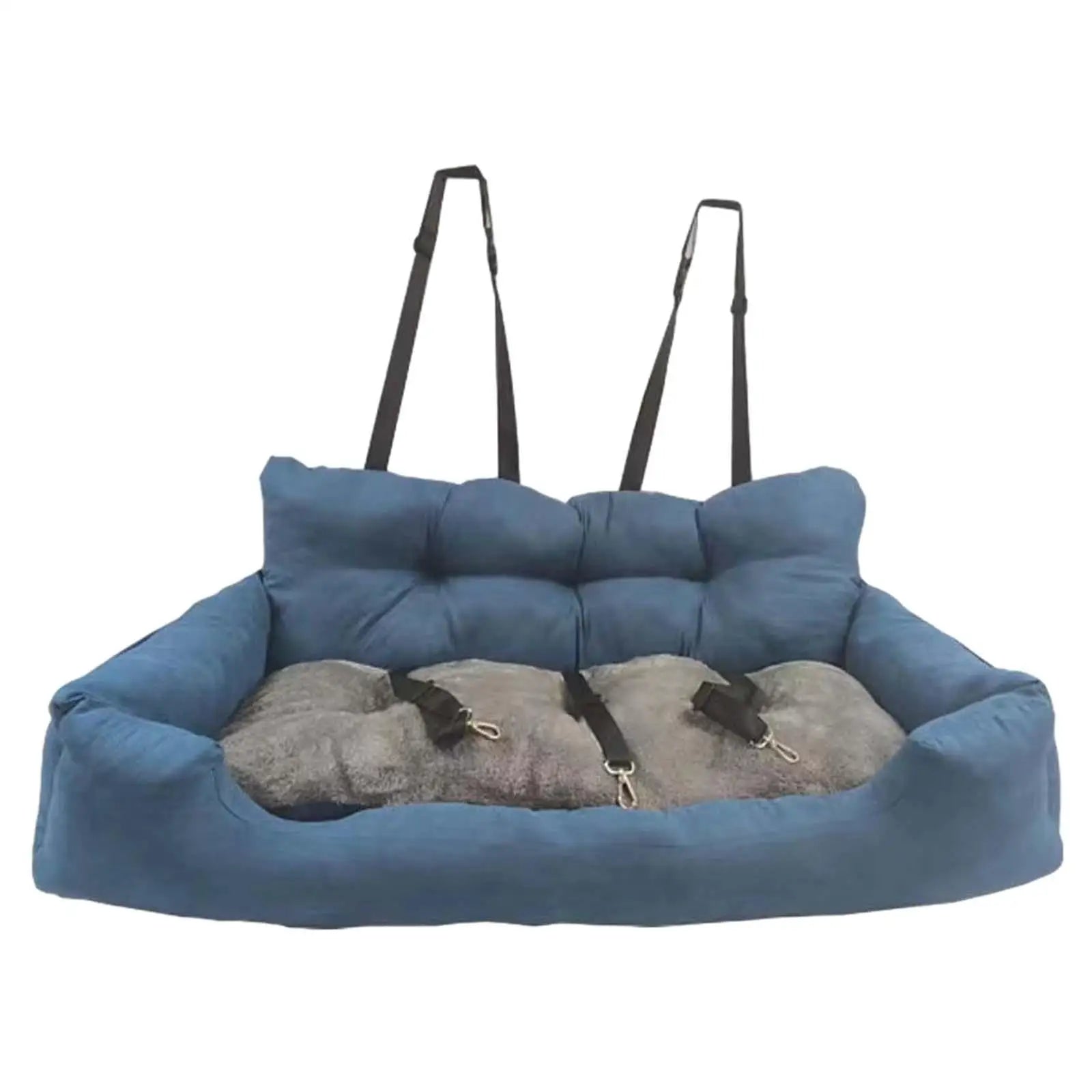 Suede Pet Car Carrier with Safety Straps