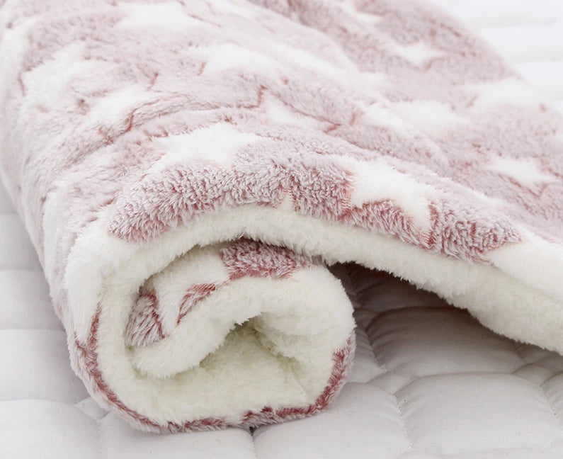 Washable Soft Fleece Pet Bed Blanket