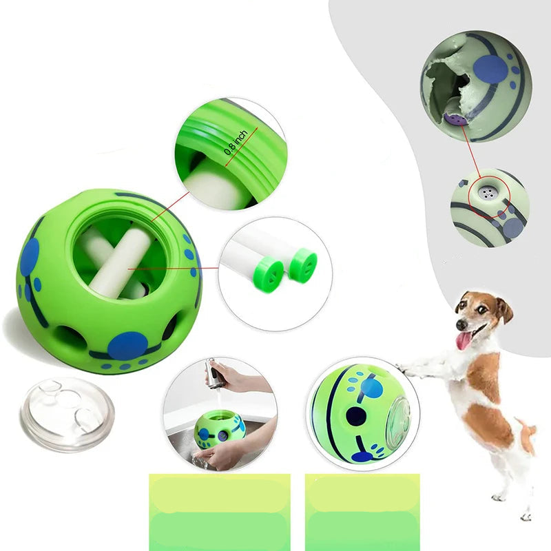 Pet Giggle Ball with Food Dispensing Treat
