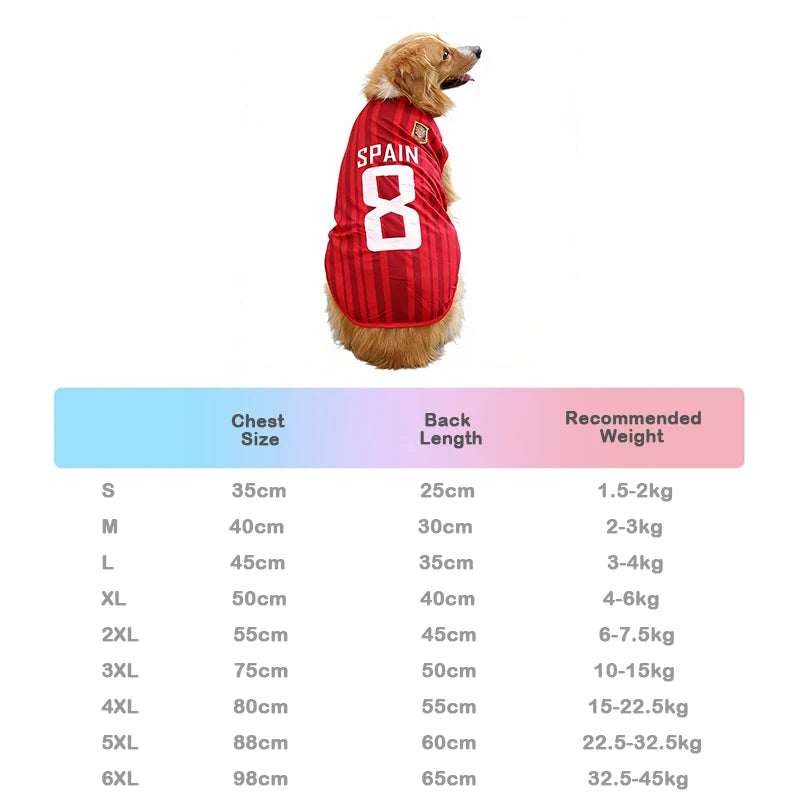 Quick Dry Dog Soccer Jersey Vest