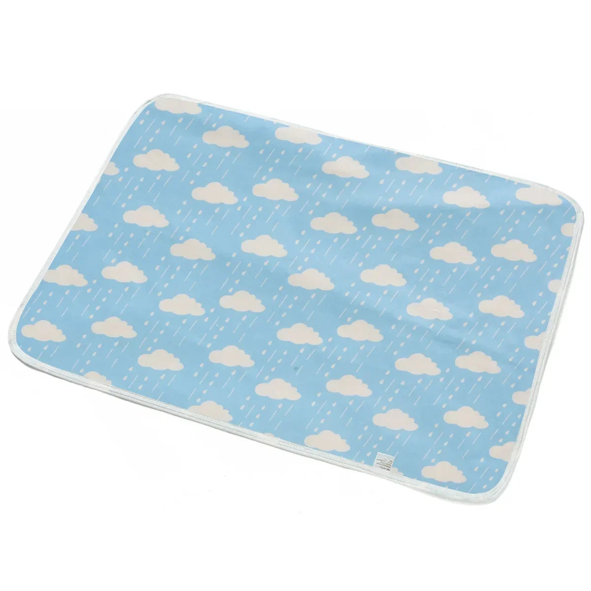 Washable Dog Pee Pad in Baby Blue Clouds pattern