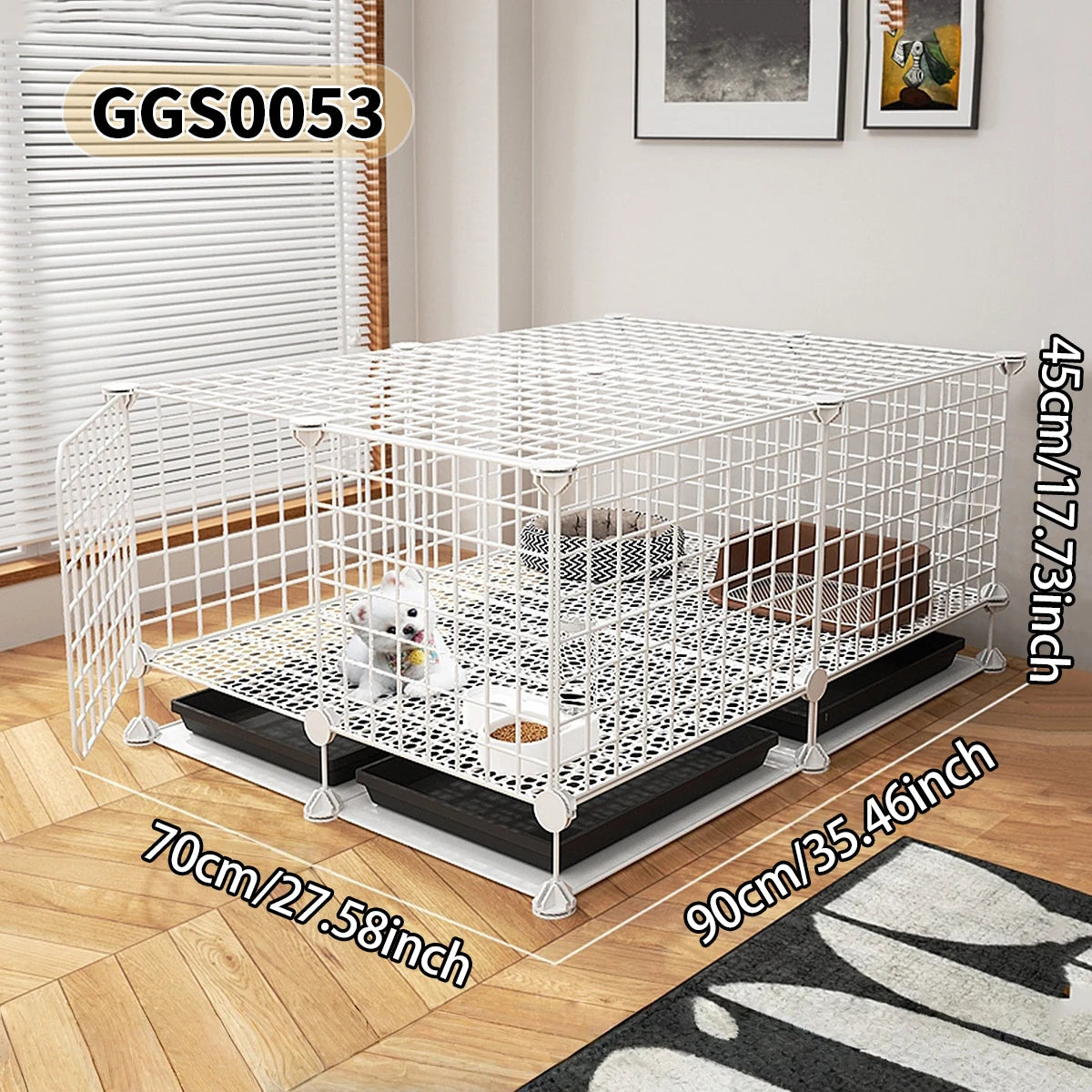 Indoor Pet Cage with Toilet for Small Pets