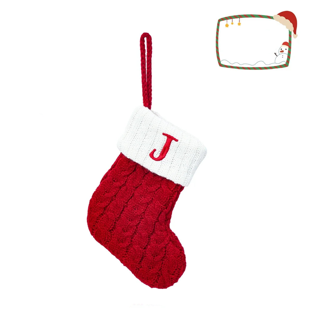 Knitted Snowflake Christmas Stocking