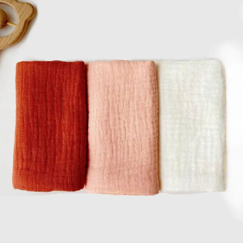 Soft Cotton Face Bath Handkerchief Towel Set viewed from the side