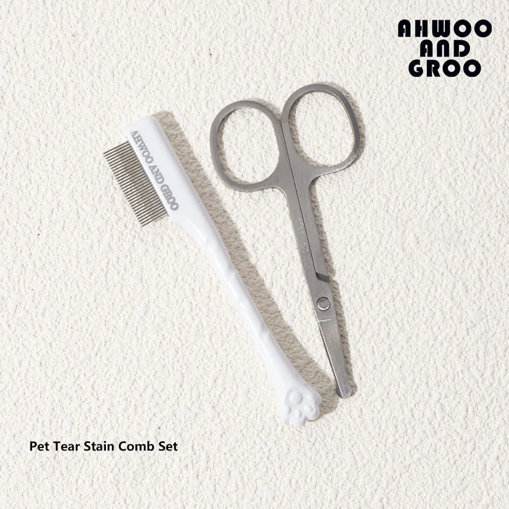 Pet Tear Stain and Hair Grooming Set