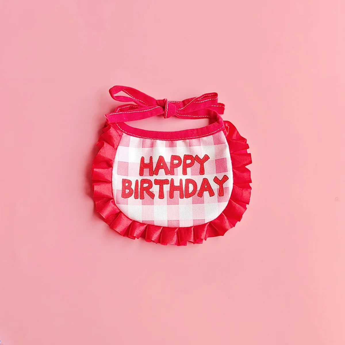 Doggy Birthday Outfit Set Red Bandana with Happy Birthday print