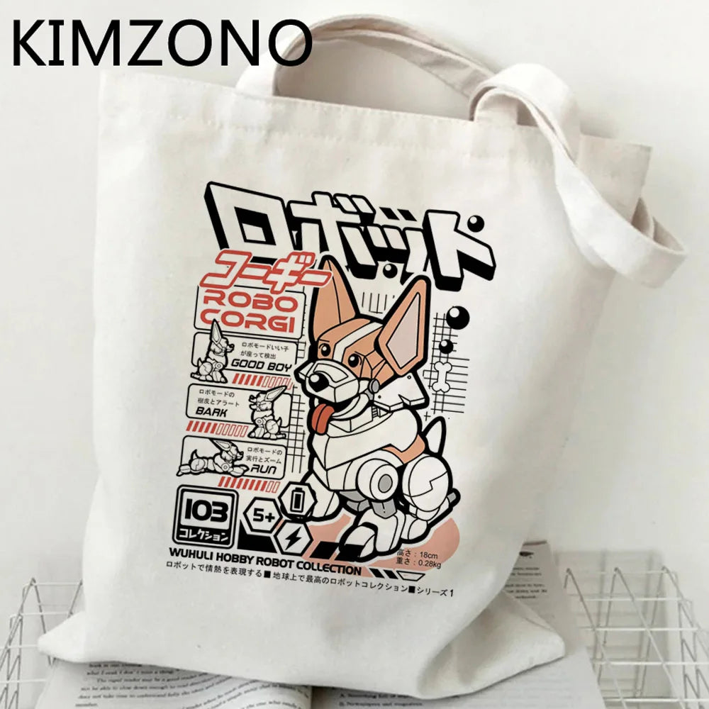 Corgi Cotton Tote Bag