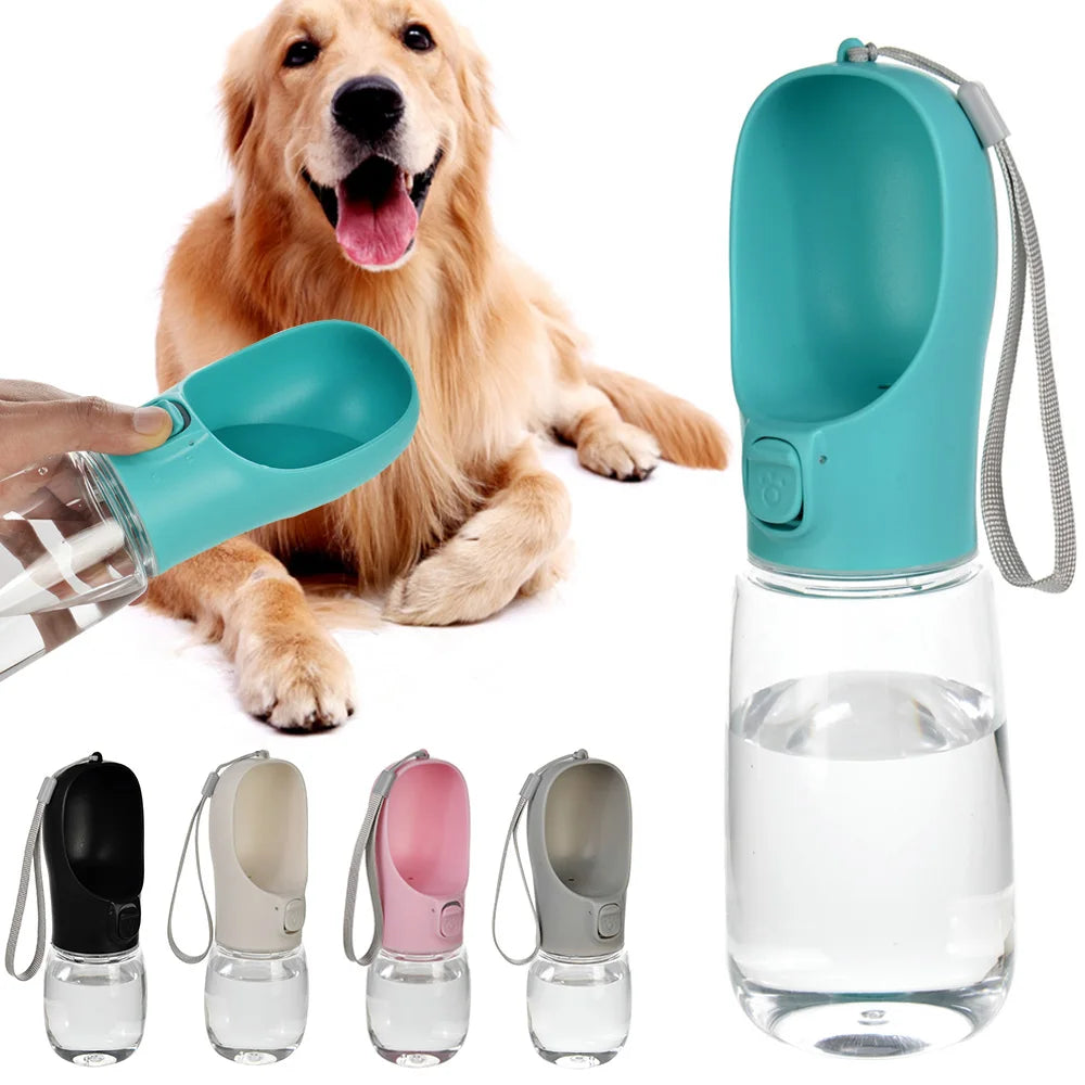 Portable Dog Water Bottle with Drinking Bowl
