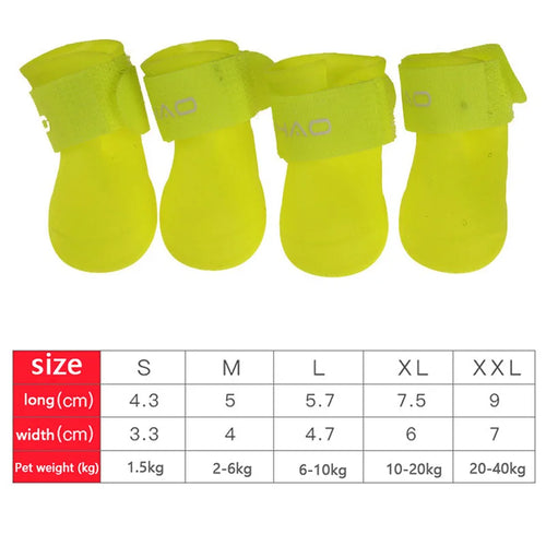 4pc/set Water Proof Dog Rain Shoes available from RPBA Shop