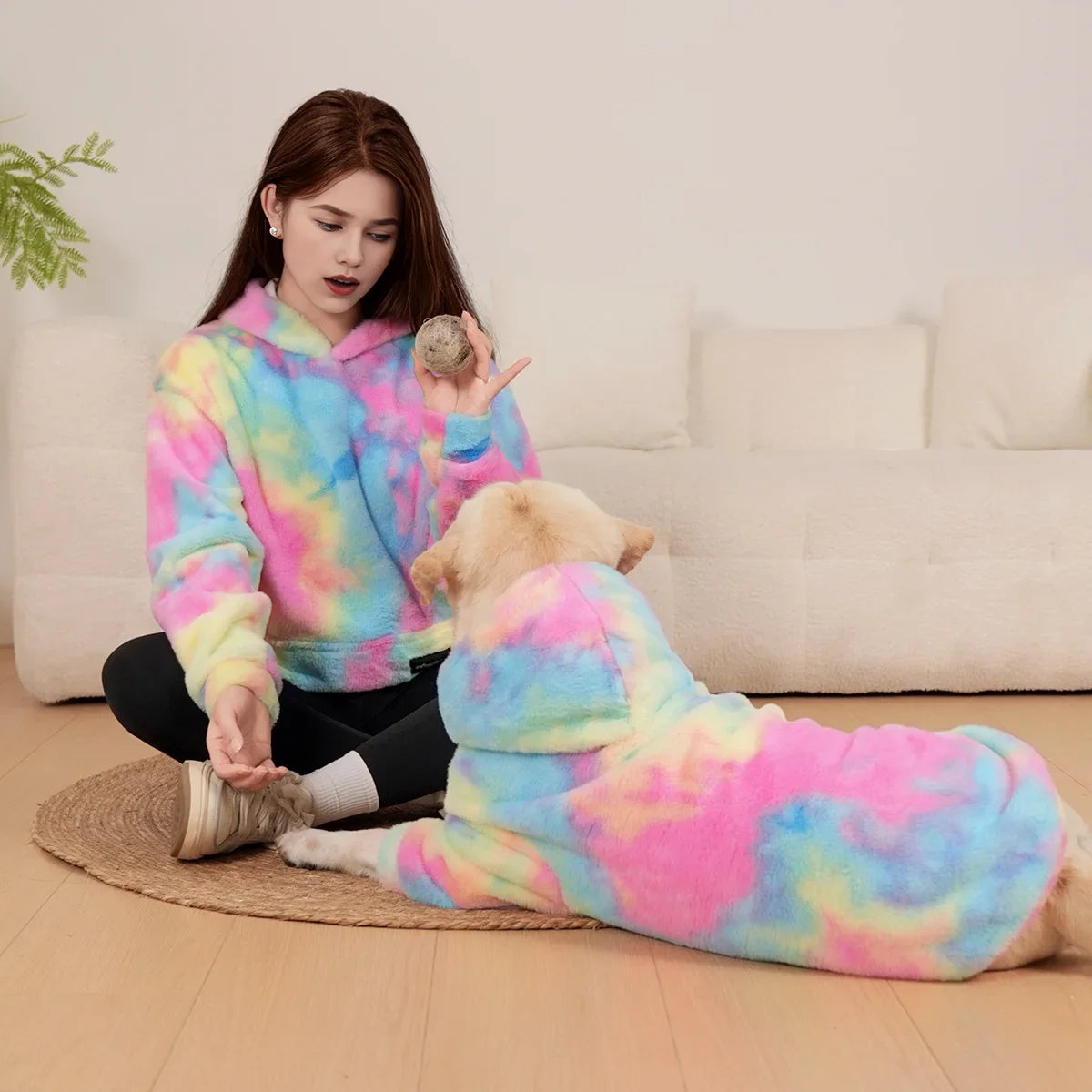 Matching Set Rainbow Hoodie for Master and Pet