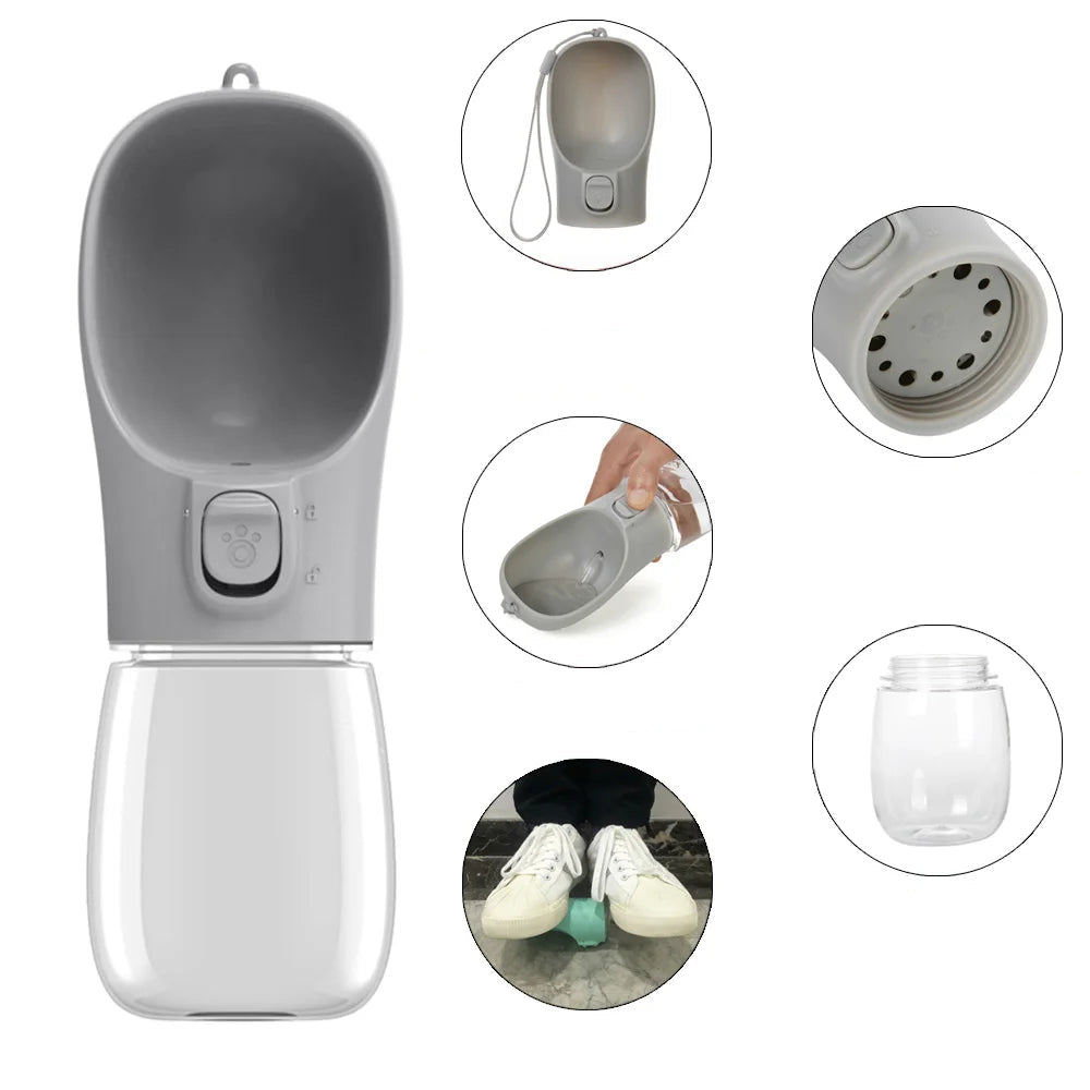 Portable Dog Water Bottle with Drinking Bowl