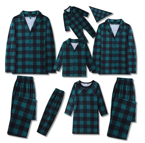 Matching Family Dog Pyjamas Plaid Cotton for dogs