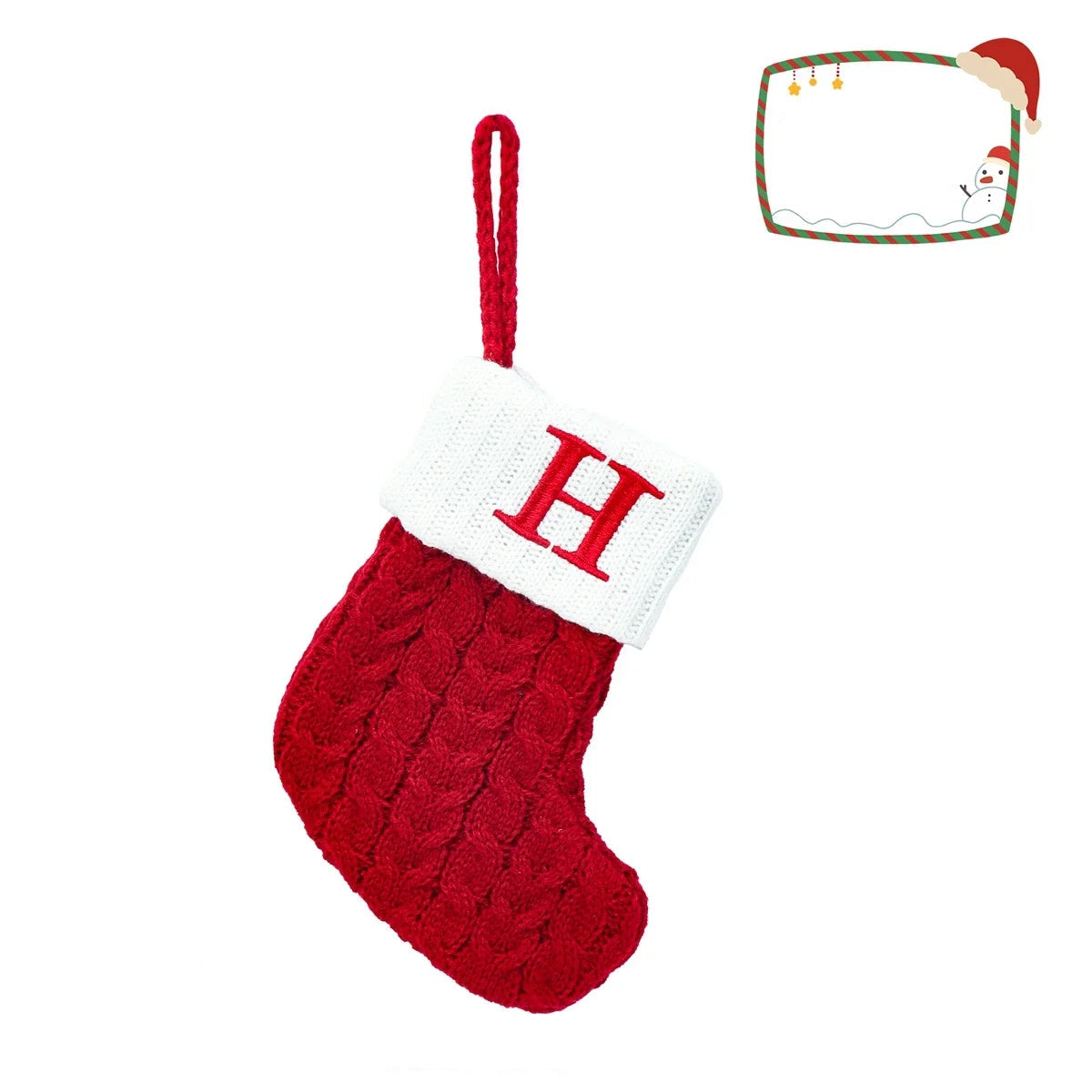 Knitted Snowflake Christmas Stocking