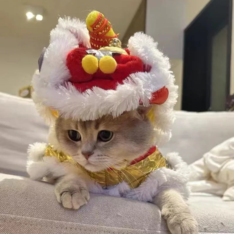 Spring Festival Lion Dance Custome for Pets