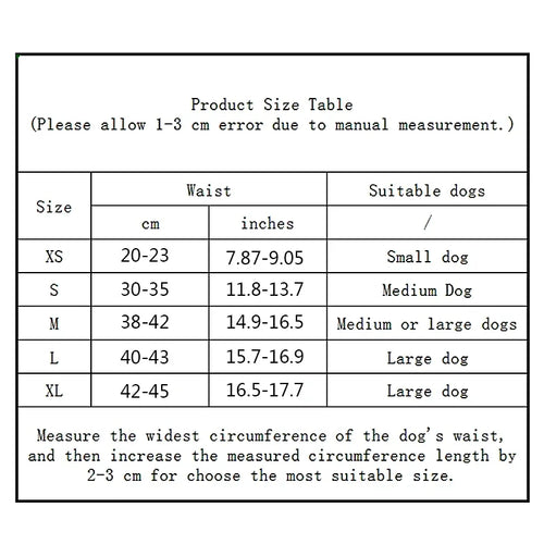 Washable and Reusable Dog Cotton Diapers available from RPBA Shop