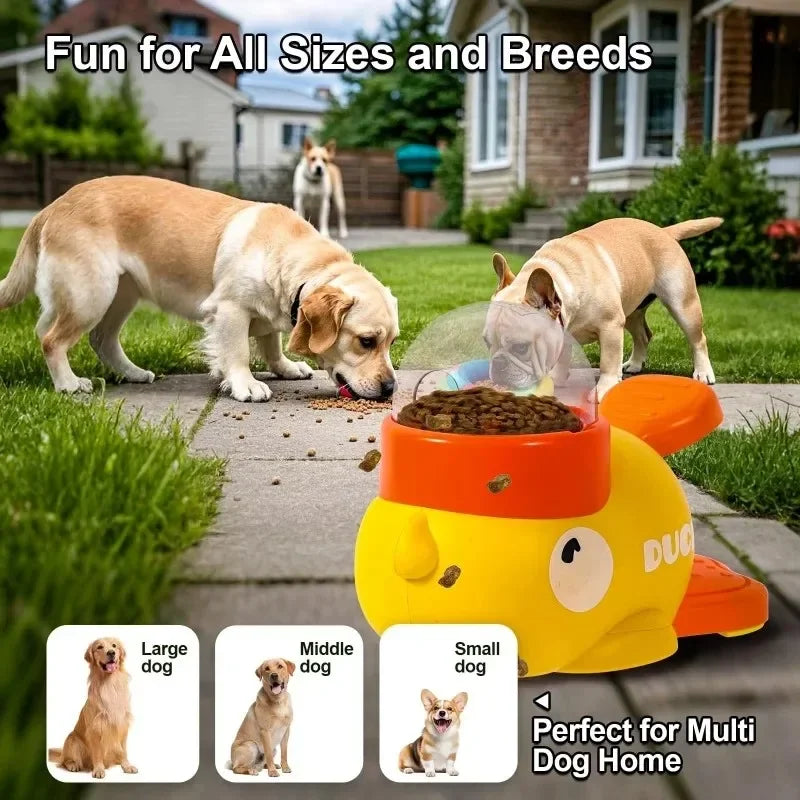 Duck-Shaped Dog Puzzle Feeder